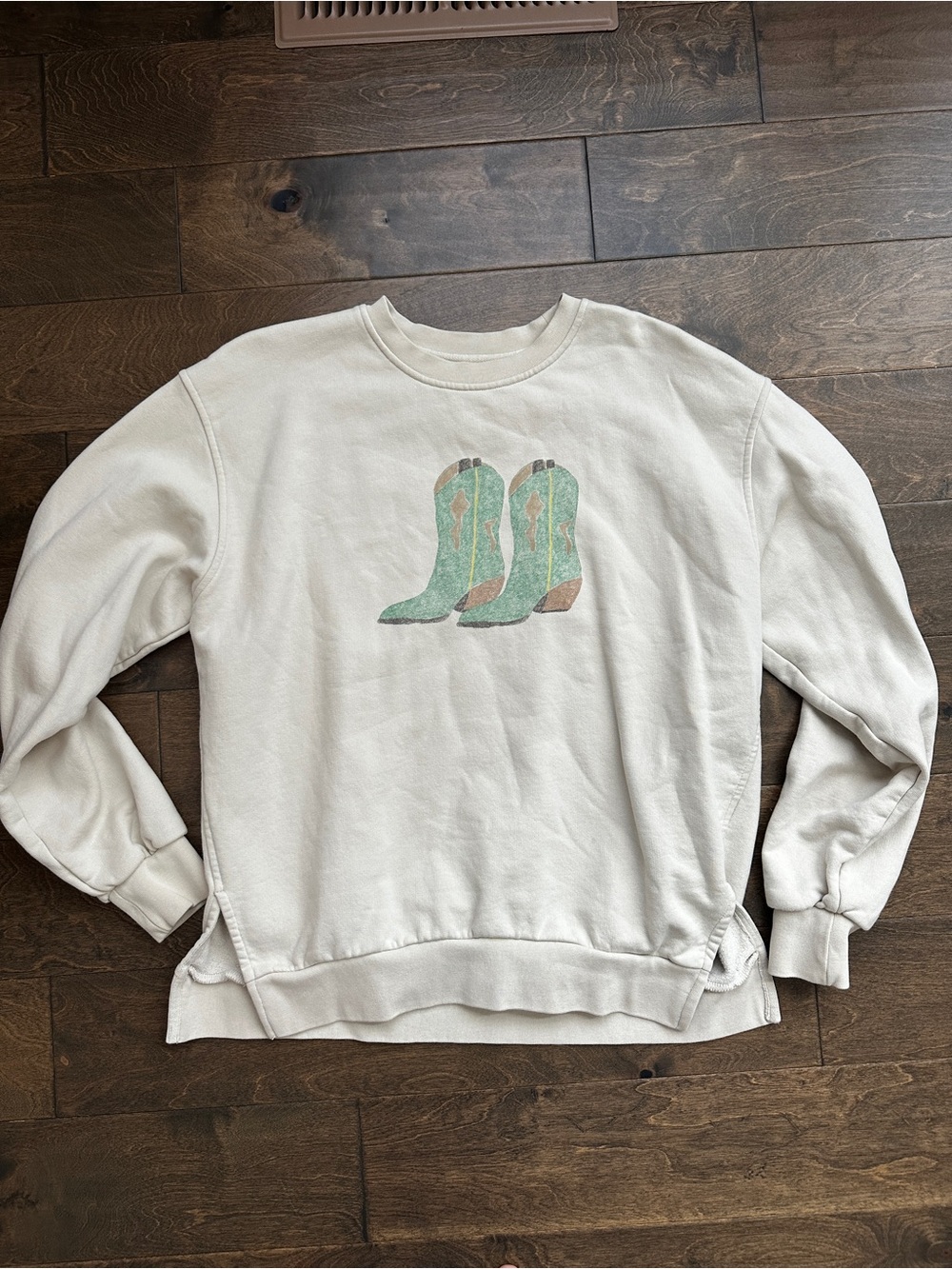 Our Sister Cowboy/Cowgirl Boot Pullover Sweatshirt sz Medium